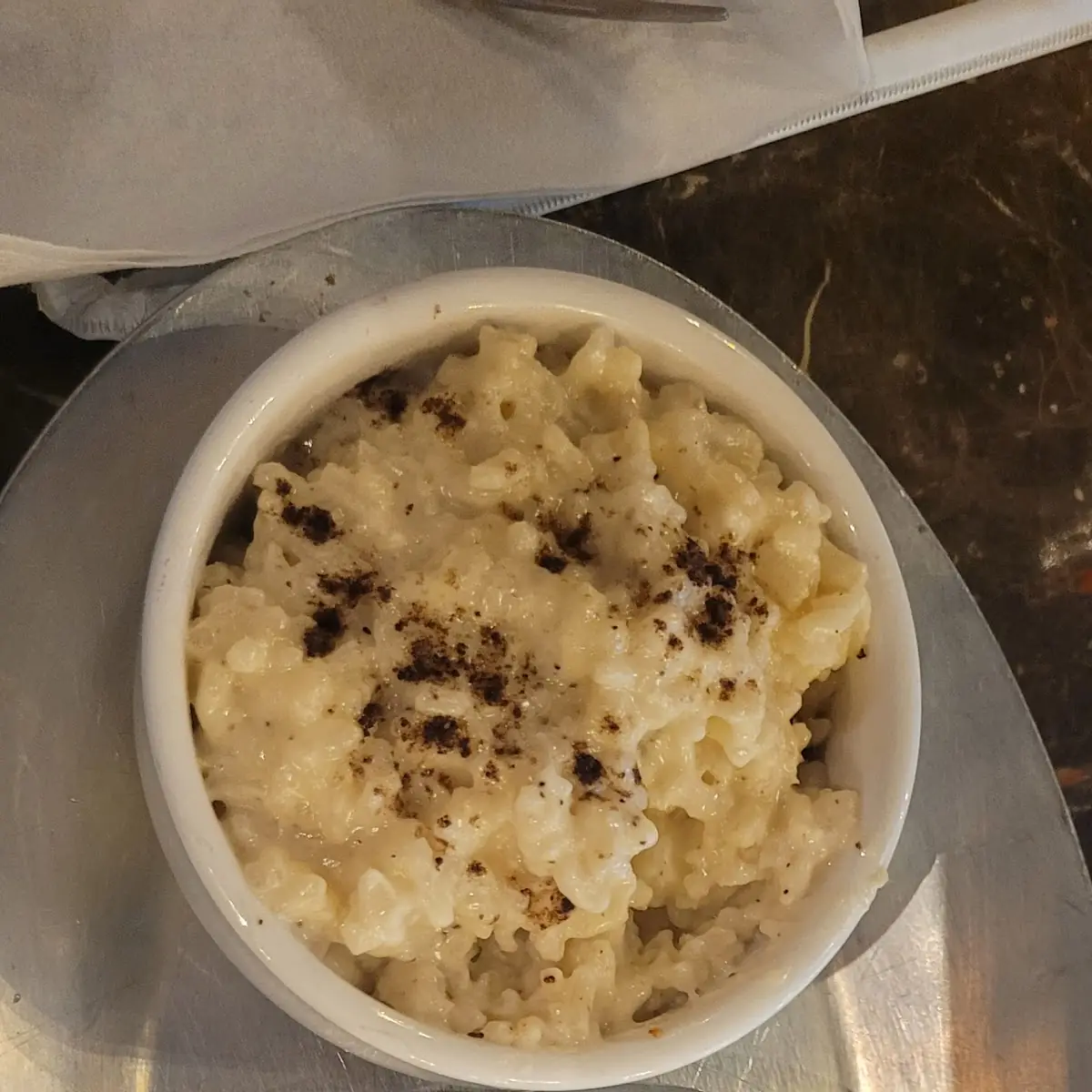 Scallops with Garlic Sauce and Risotto