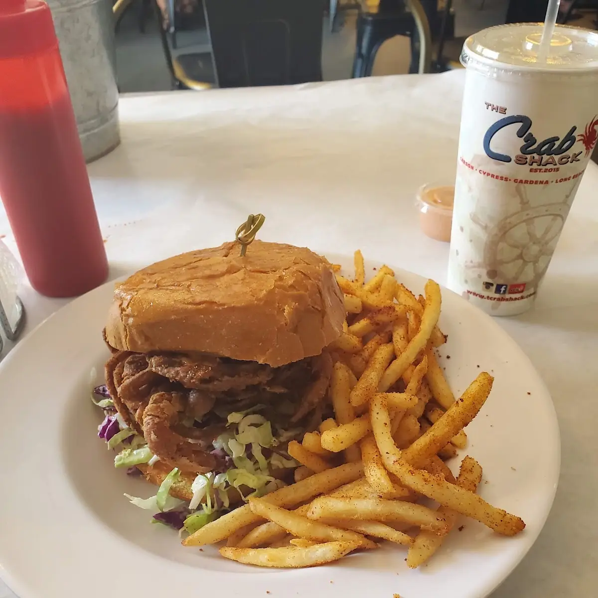 Soft Shell Crab Burger w Fries