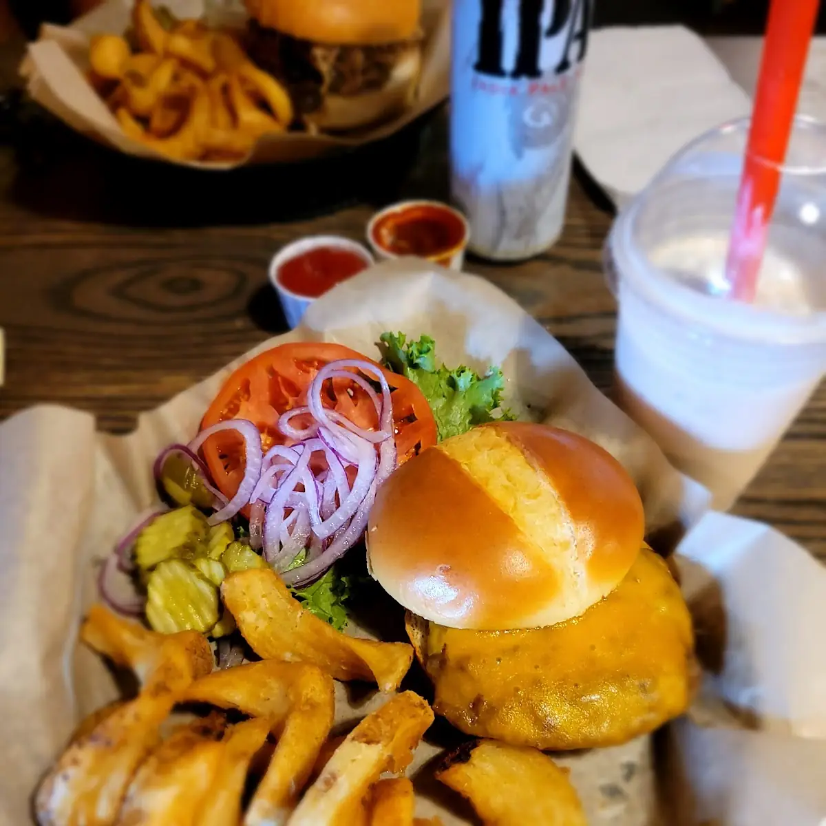 Smash Burger and Fries