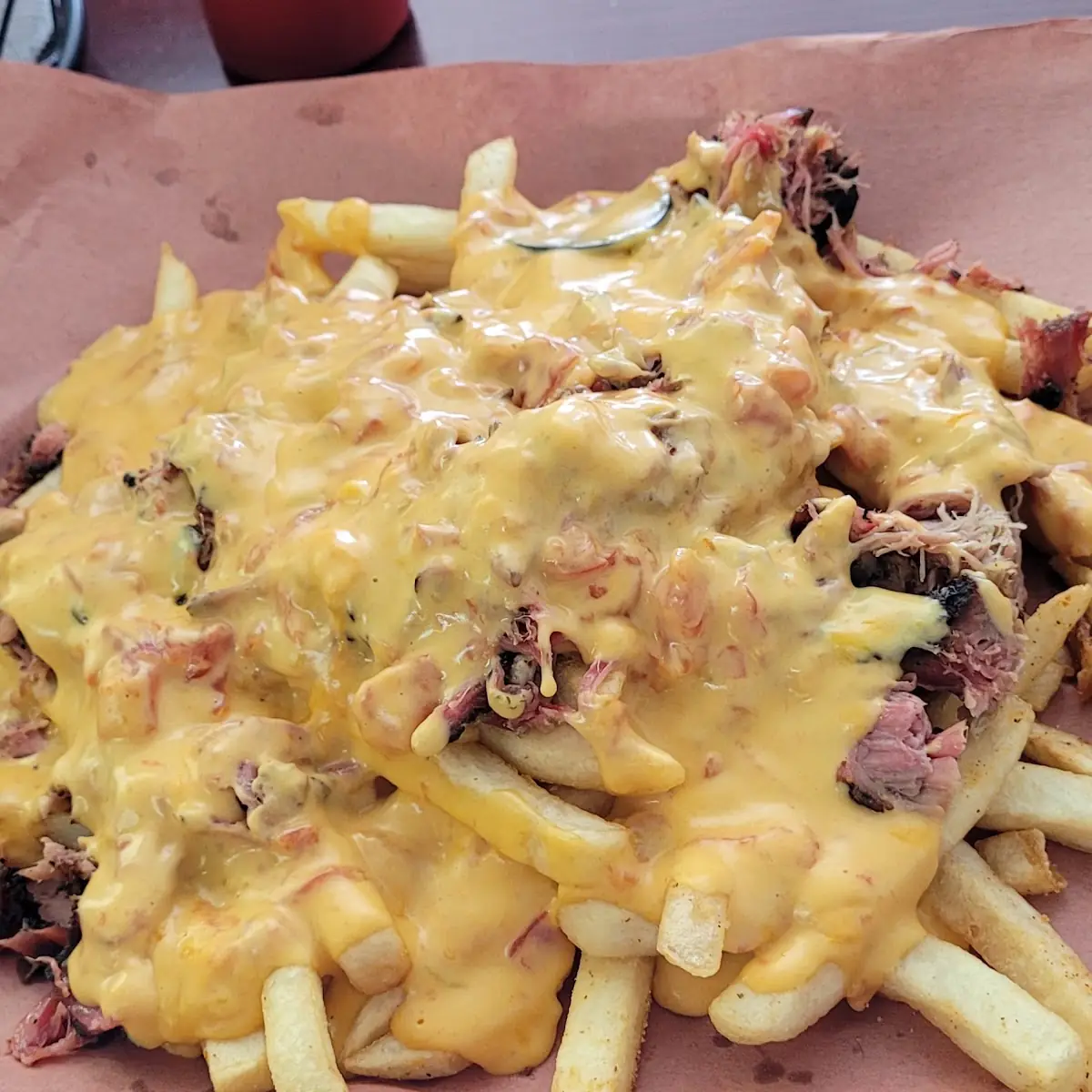 Megan Surprise Pulled Pork Nacho Cheese Fries