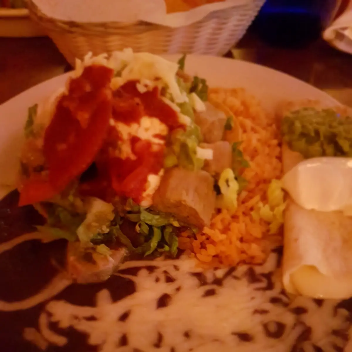 Quesadilla and Carnitas in Taco Shell