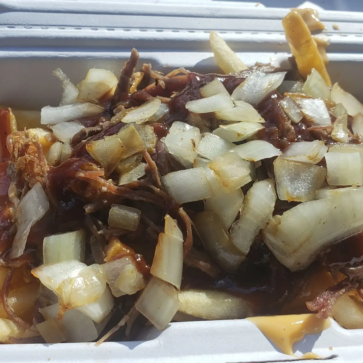 BBQ Brisket Fries with Cheese
