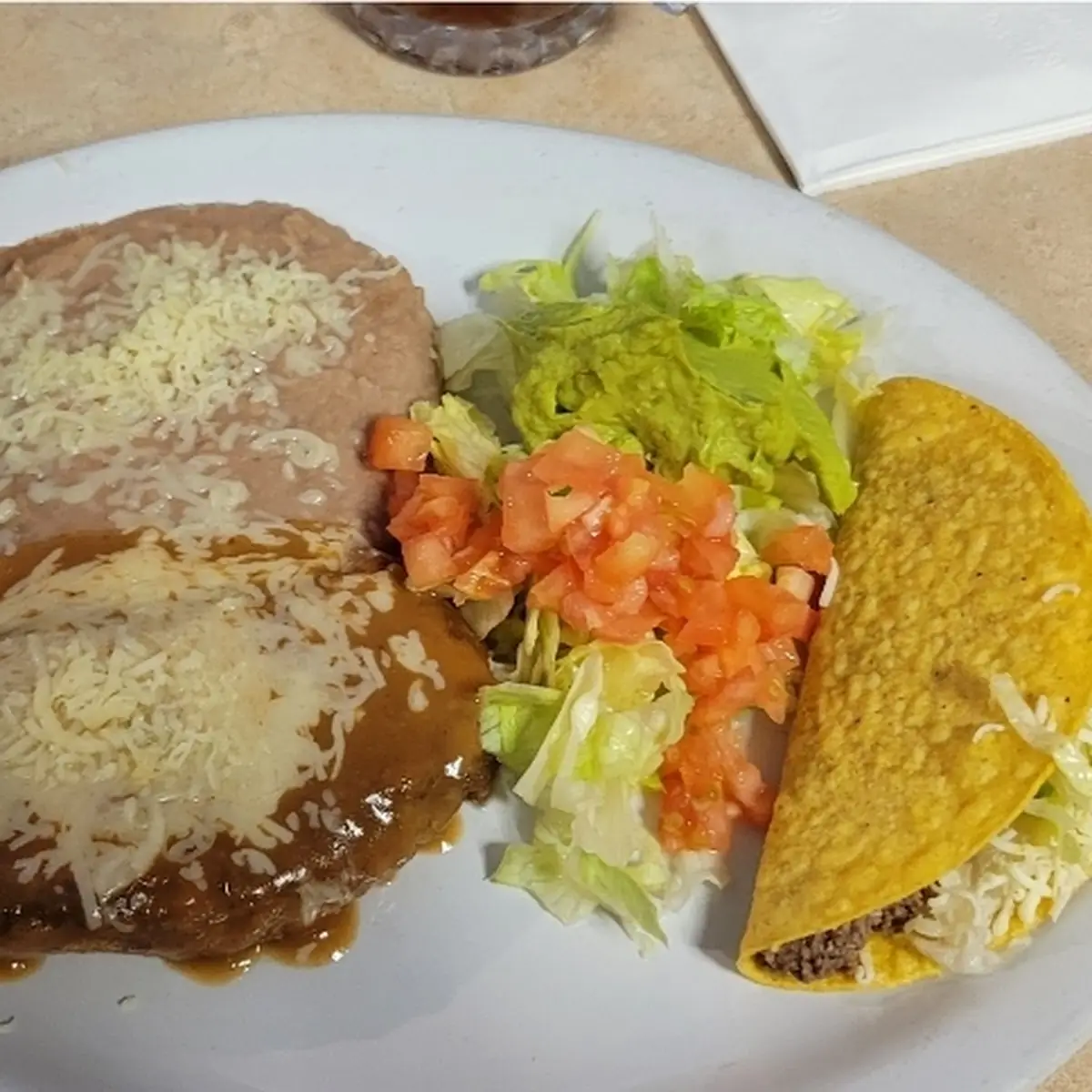 Chile Reyeno and Hard Shell Taco Lunch Soecial