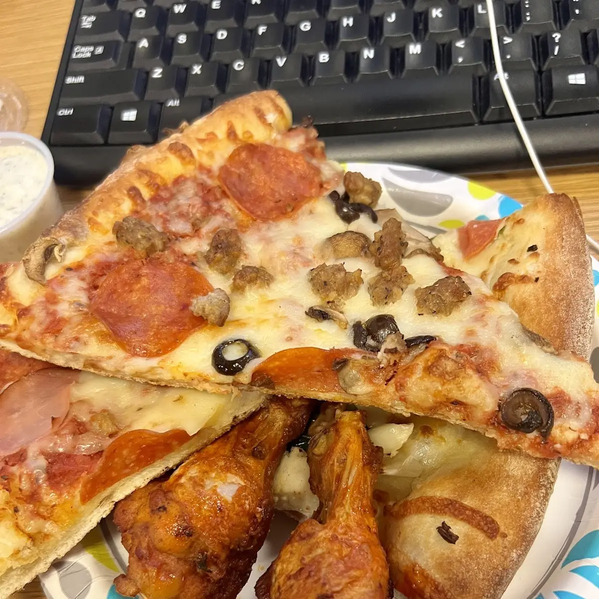 Wings and Pizza Slices