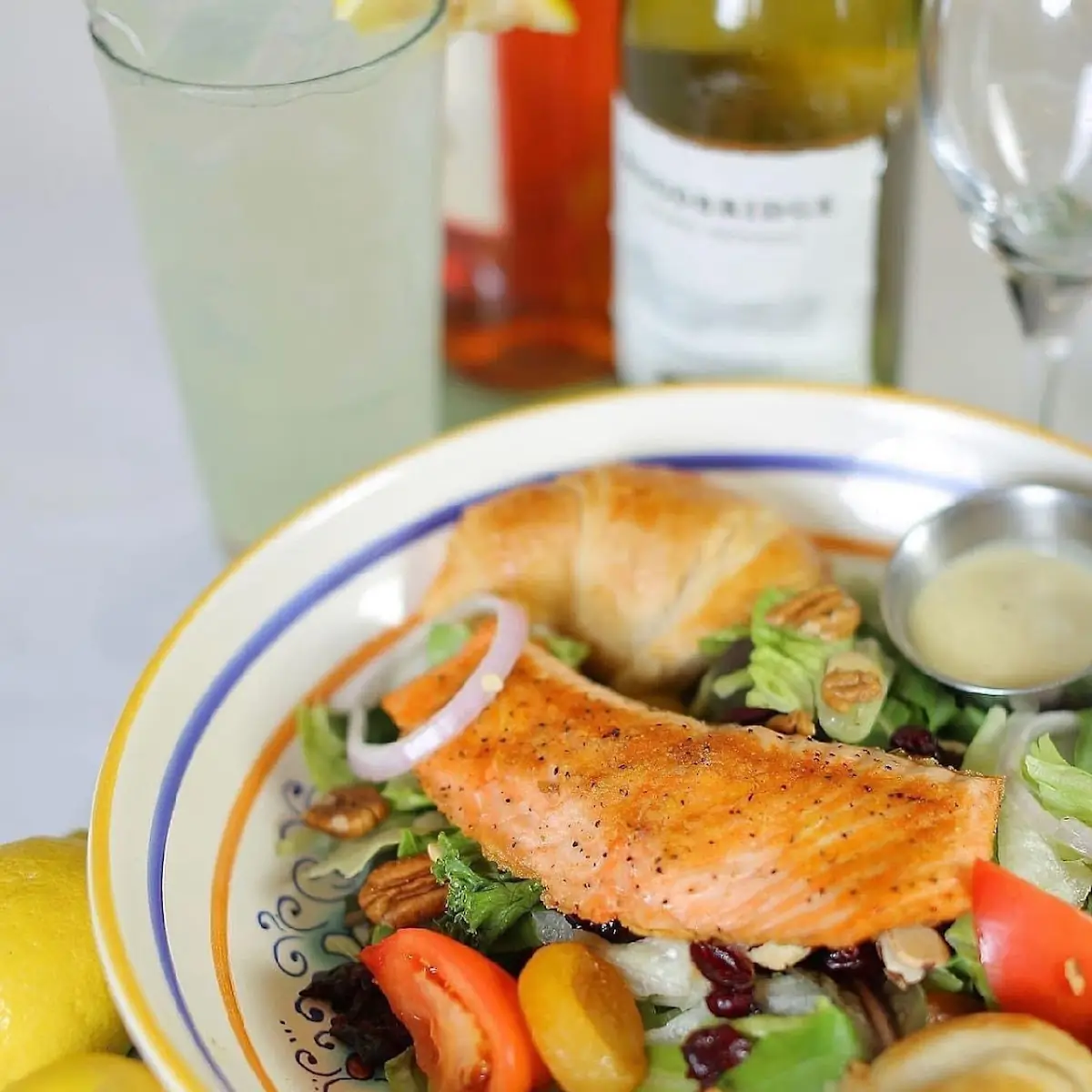 Citrus Pepper Grilled Salmon Salad