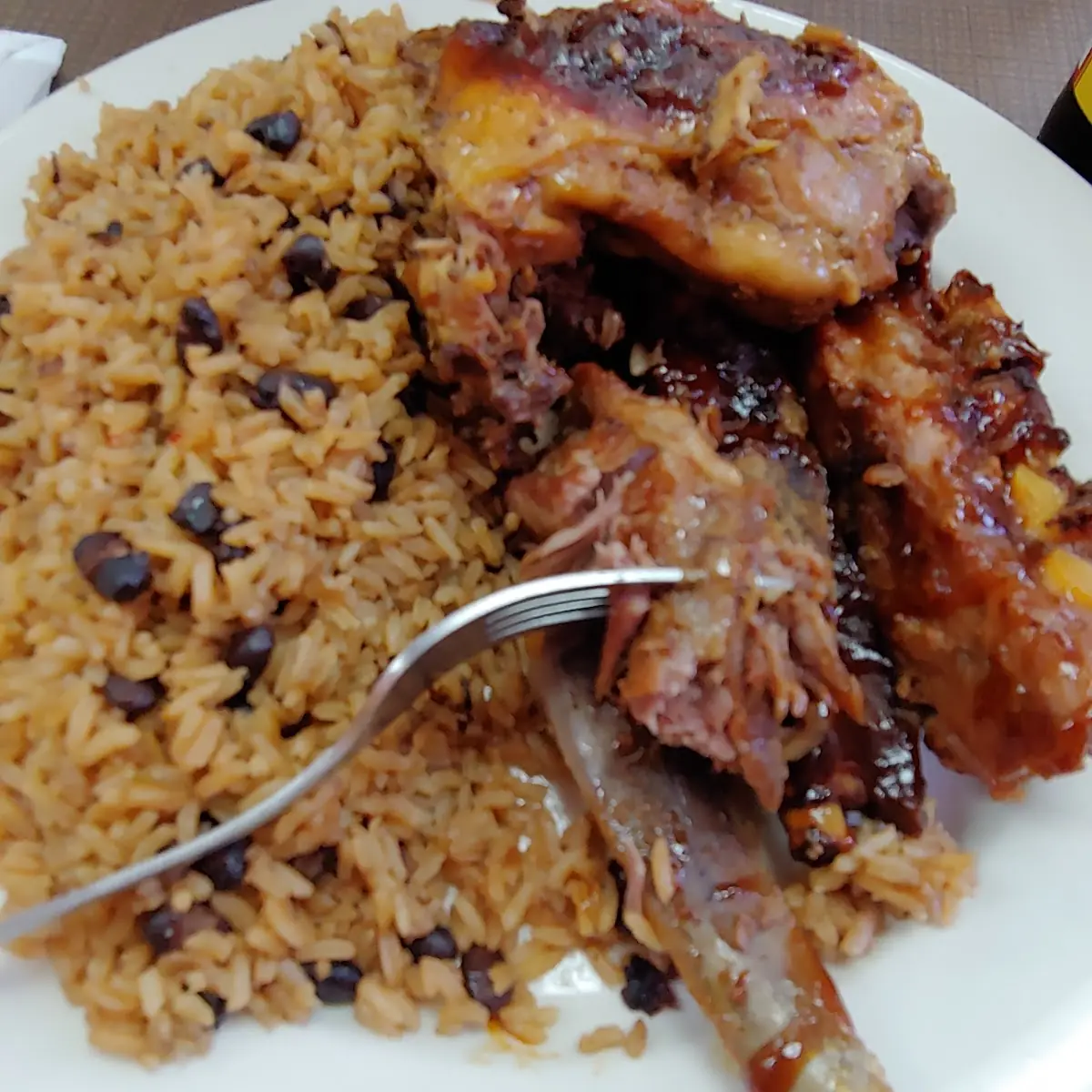 Short Ribs Chicken Black Beans and Rice