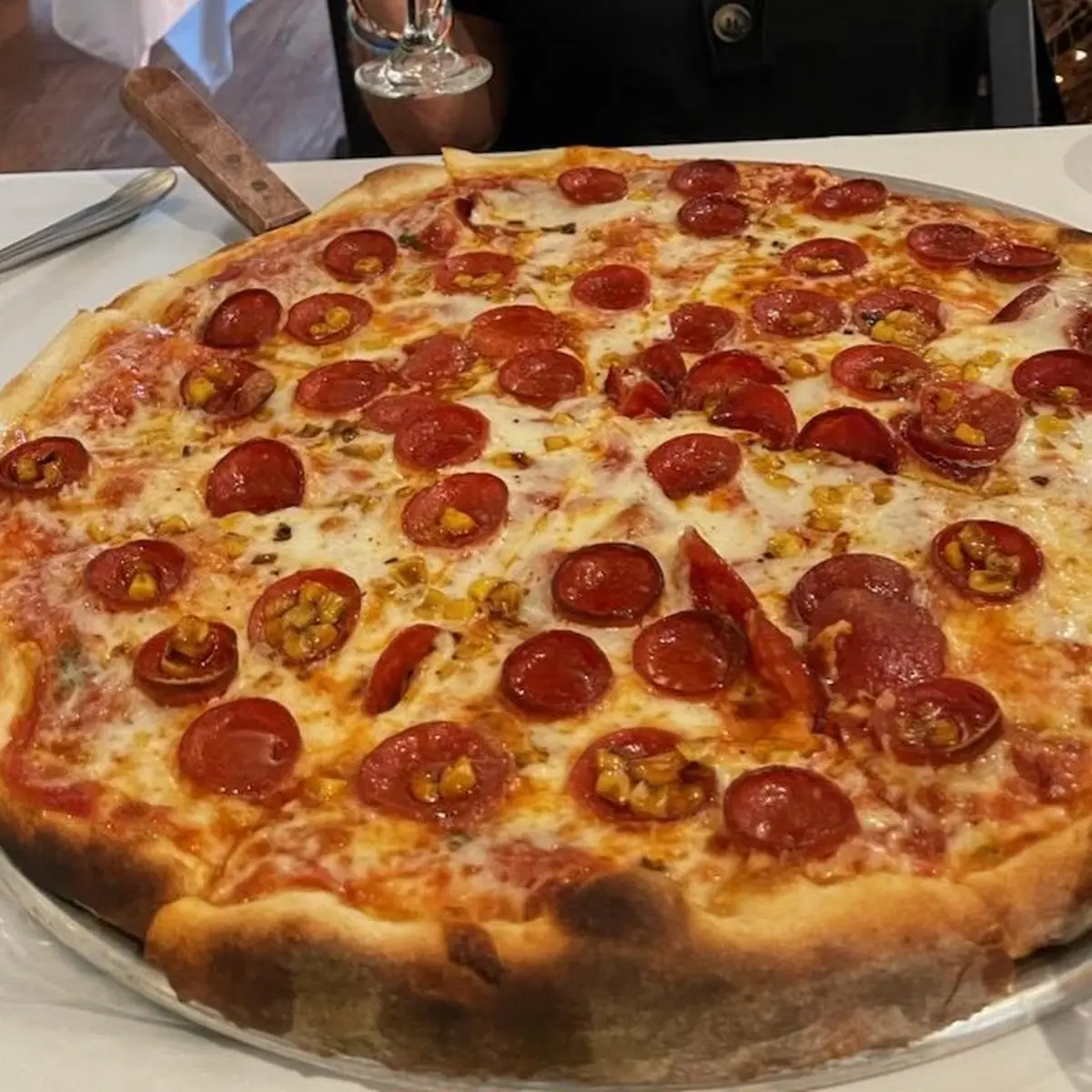 Pepperoni Pizza with Street Corn