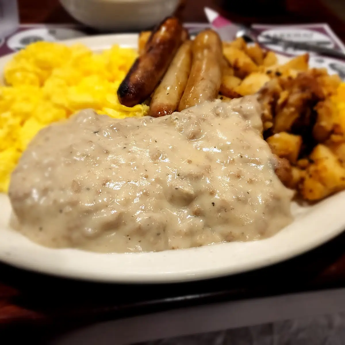 Sausage Gravy and Biscuit