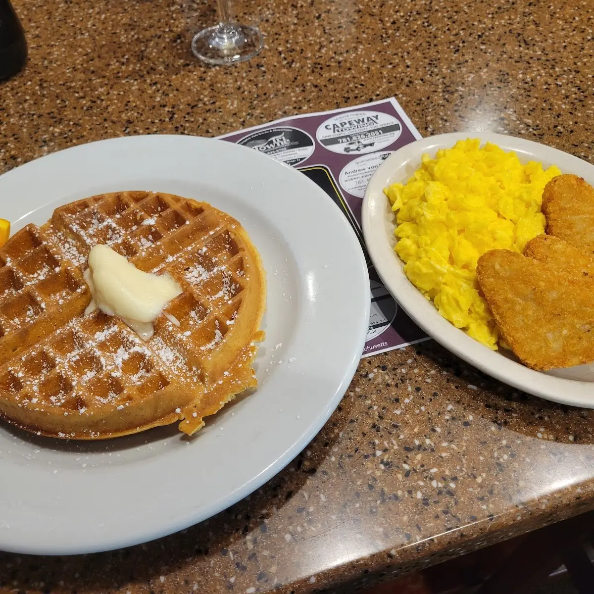 Waffles Eggs Hash Browns