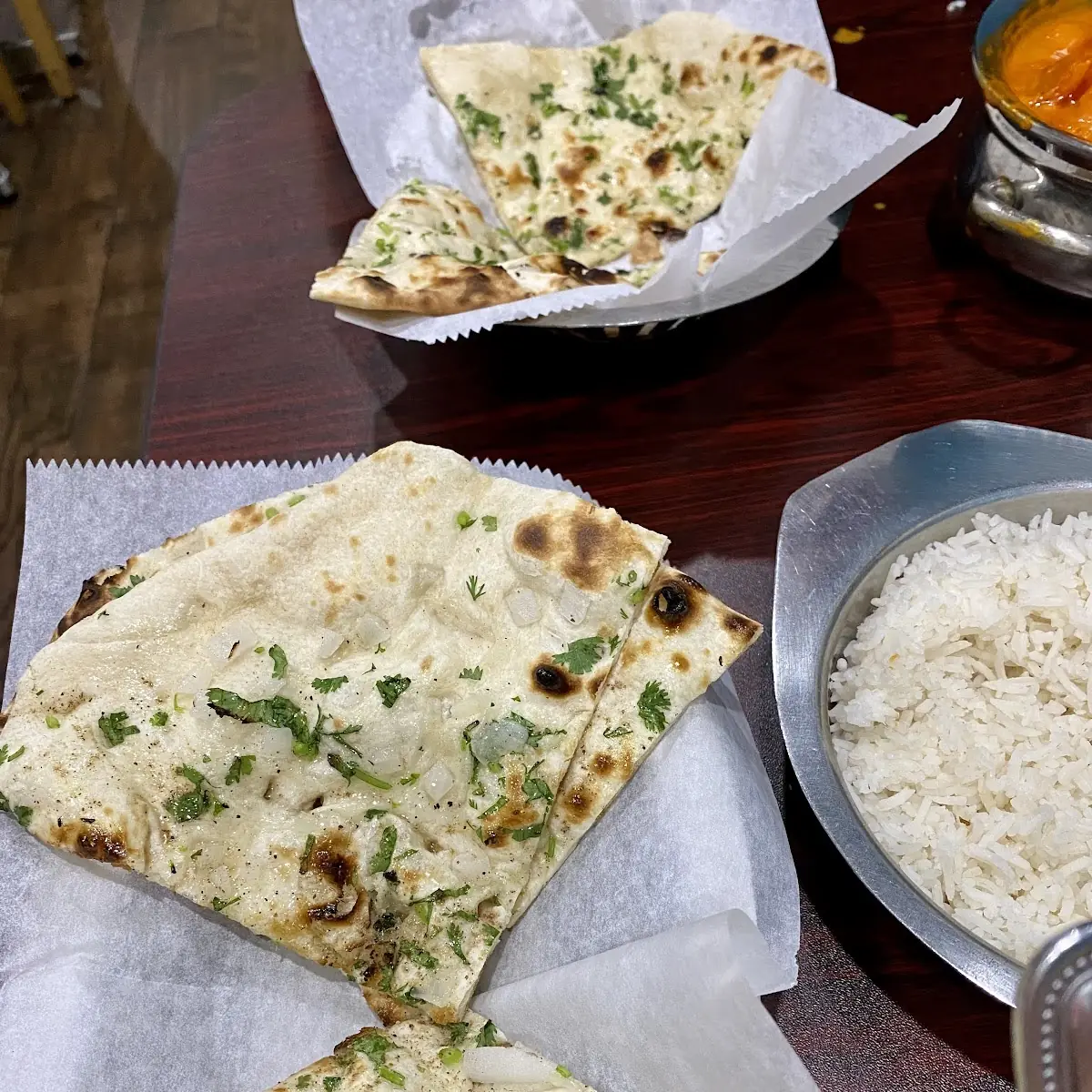 Garlic Naan Bread with Cilantro