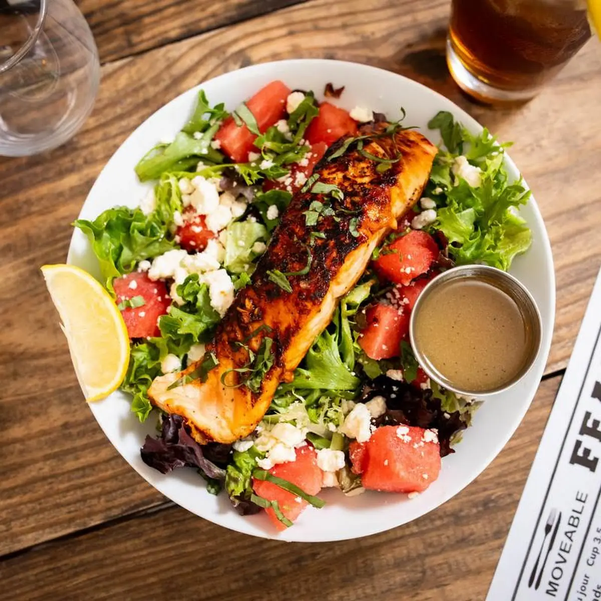 Powermix with Honey Broiled Salmon
