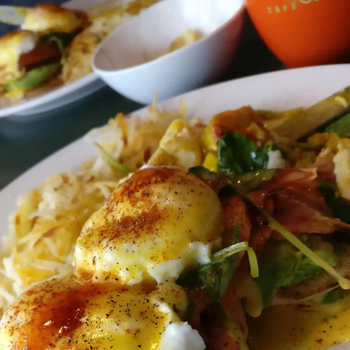Poached Eggs & Crab Cake