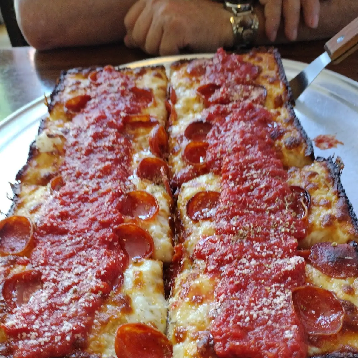 Detroit Style Pepperoni Pizza