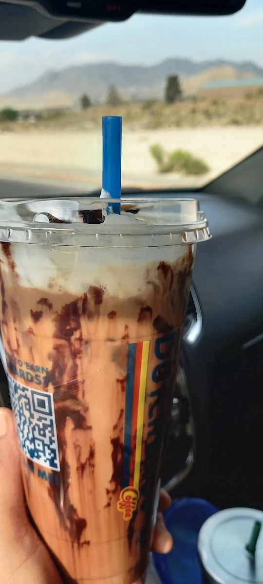 Large Mocha Iced Coffee with 2 Extra Shots Chocolate Dizzle & Whip Gotta Have Mine Daily