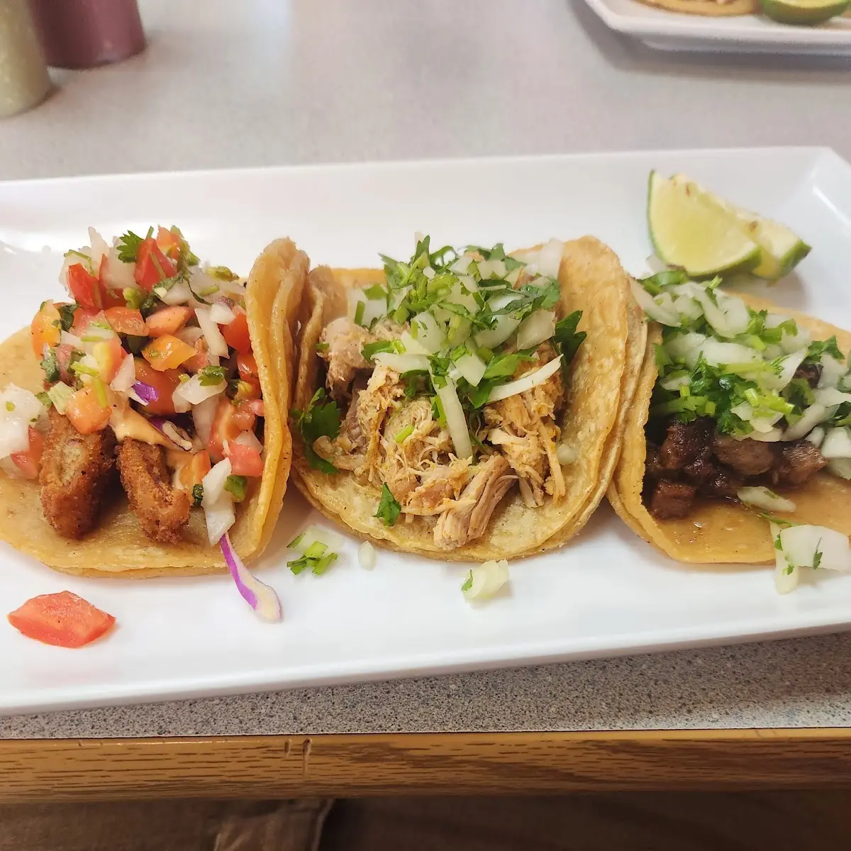 Fish Steak and Chicken Taco
