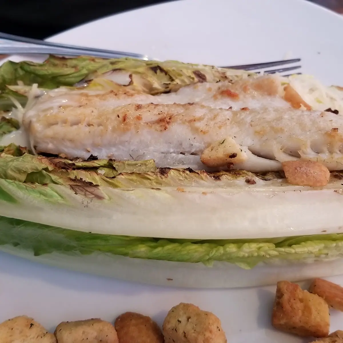 Twisted Ceaser Salad with Walleye