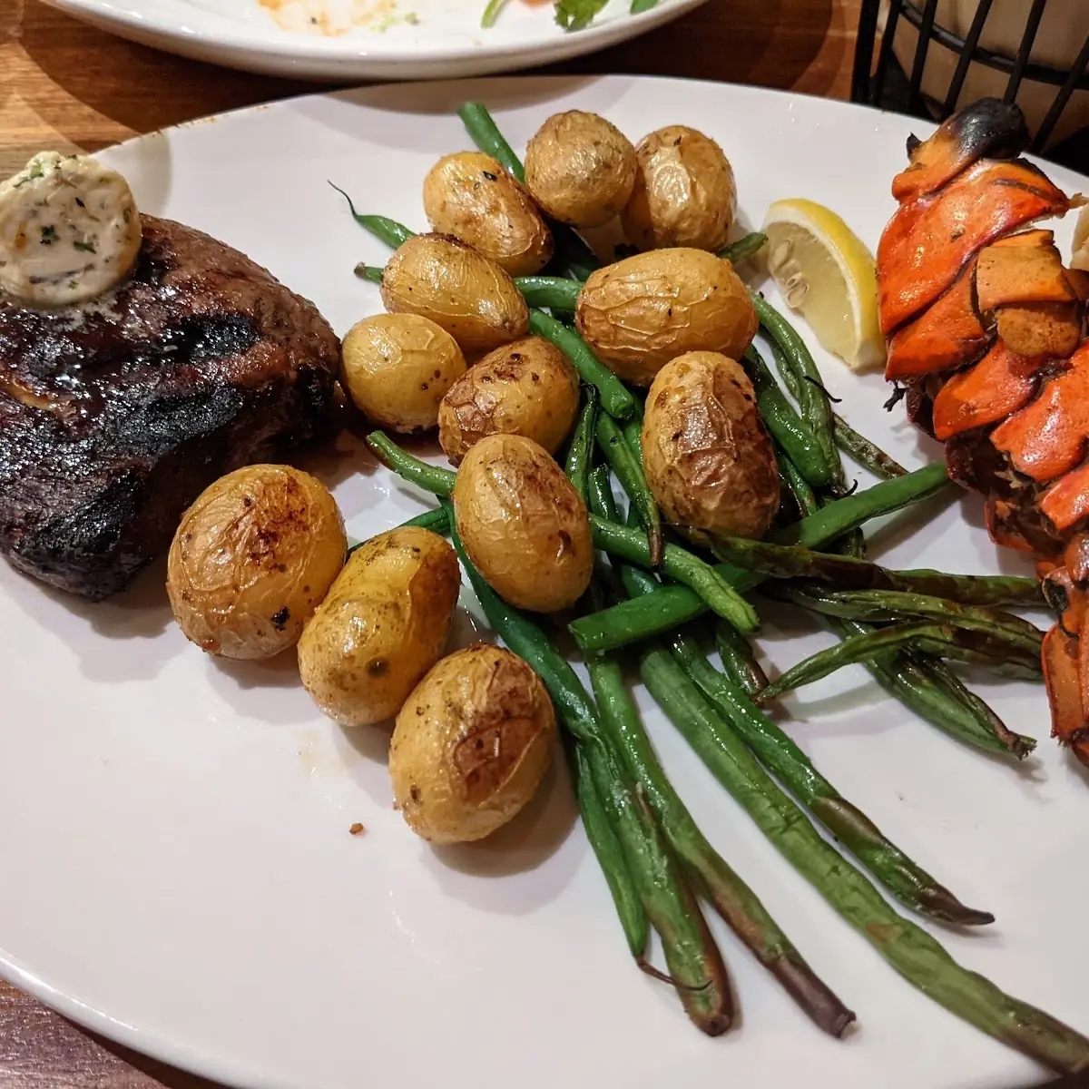 Surf and Turf with Asparagus and Garlic Mashed Potatoes
