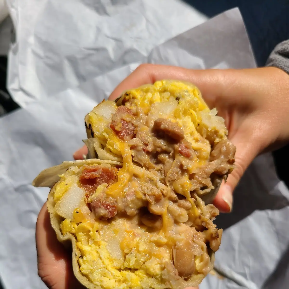 Bacon and Egg Breakfast Burrito