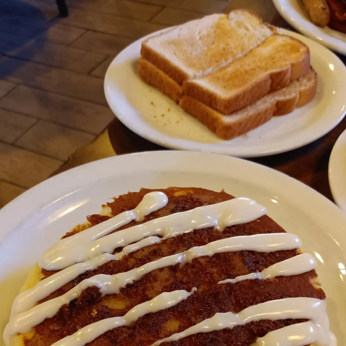 Cinnamon Roll Pancake Breakfast