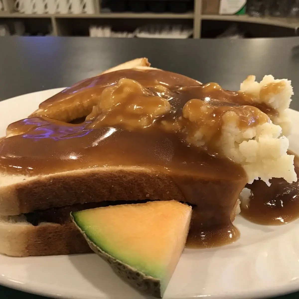 Hot Beef or Hot Pork Sandwich
