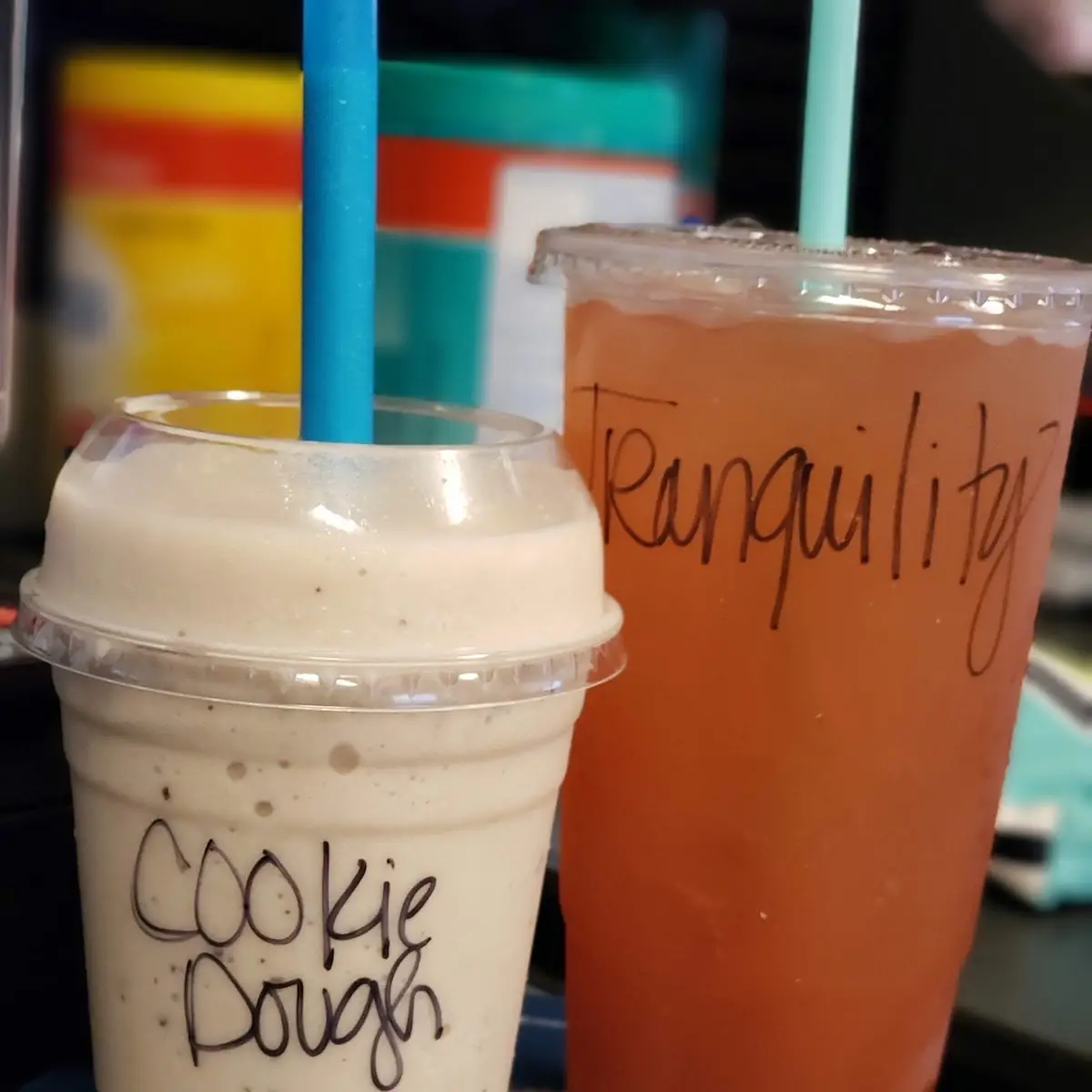 Cookie Dough Shake and Tranquility Tea