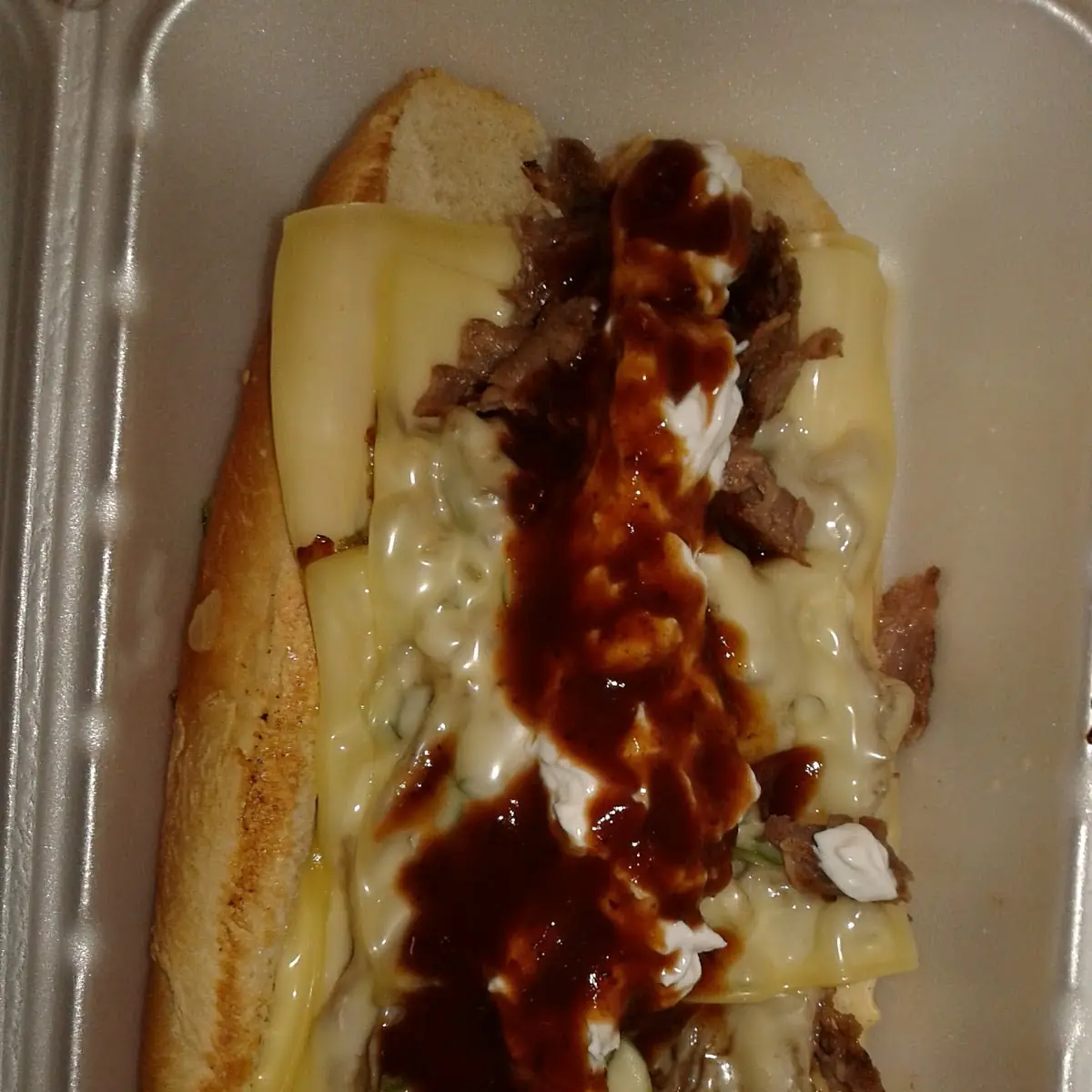 Philly Cheese Steak with Sour Cream and A1
