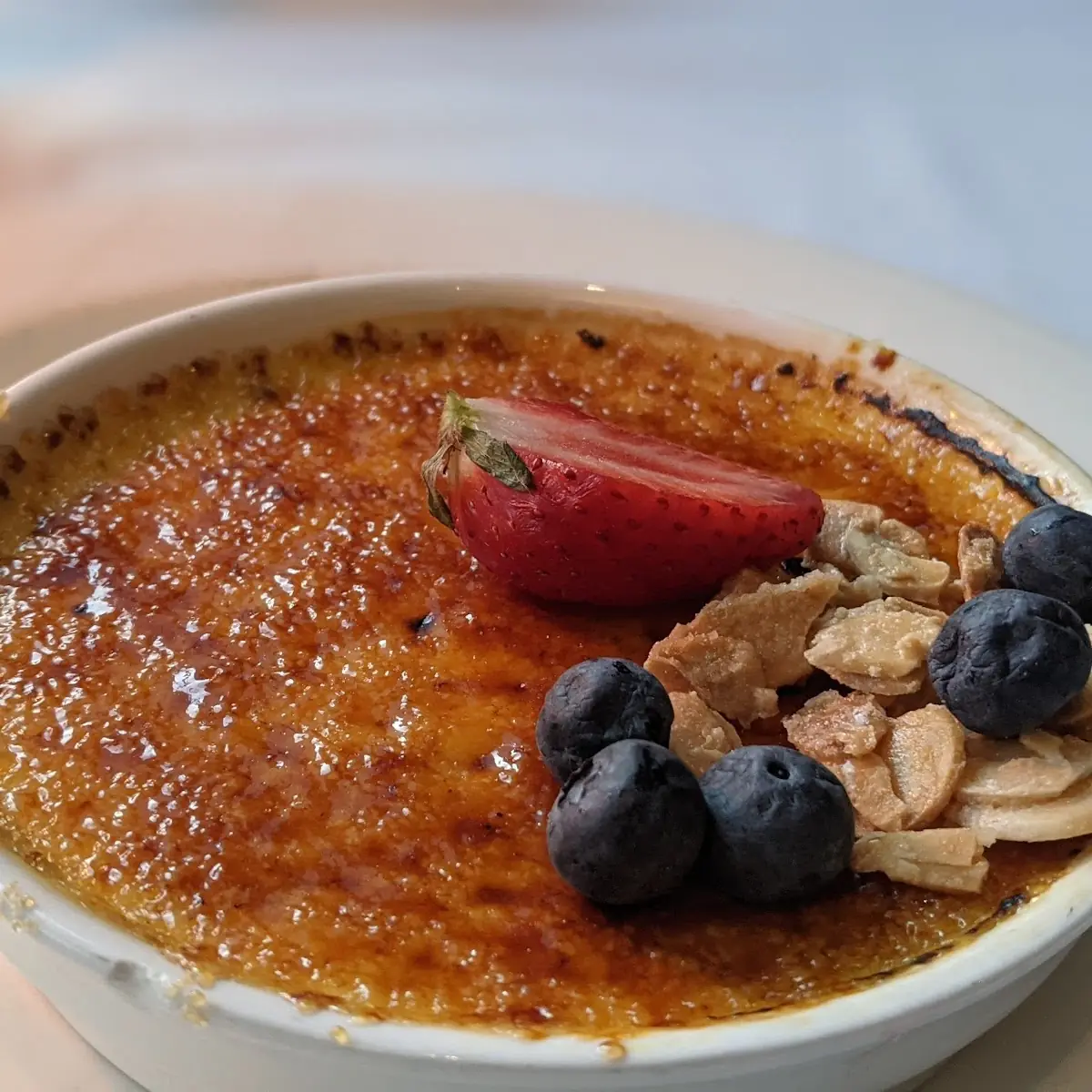 Creme Brulee with Whipped Cream