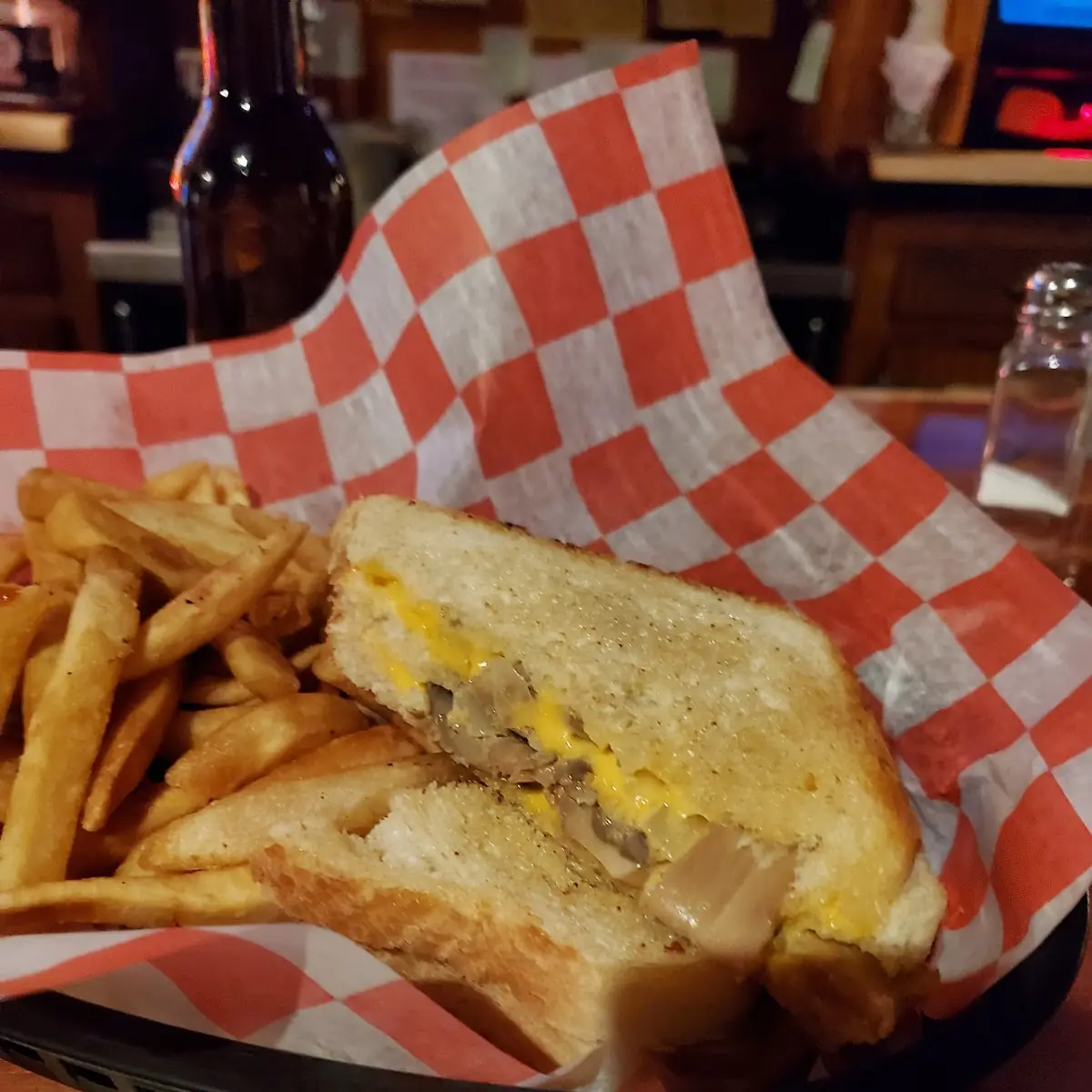 Grilled Cheese with Mushrooms & Onions