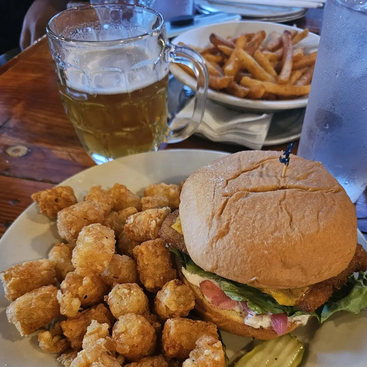 Chicken Sandwich and Clam Chowder