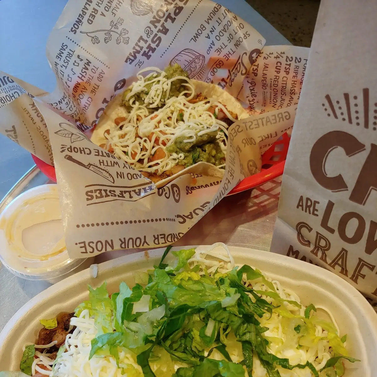 Steak Bowl and Chicken Taco