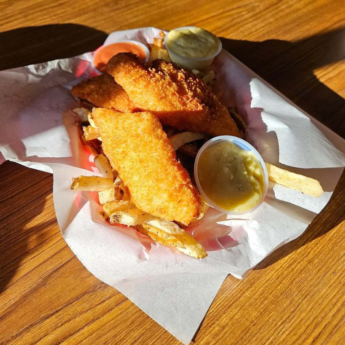 Battered Cod Fish N' Chip Basket