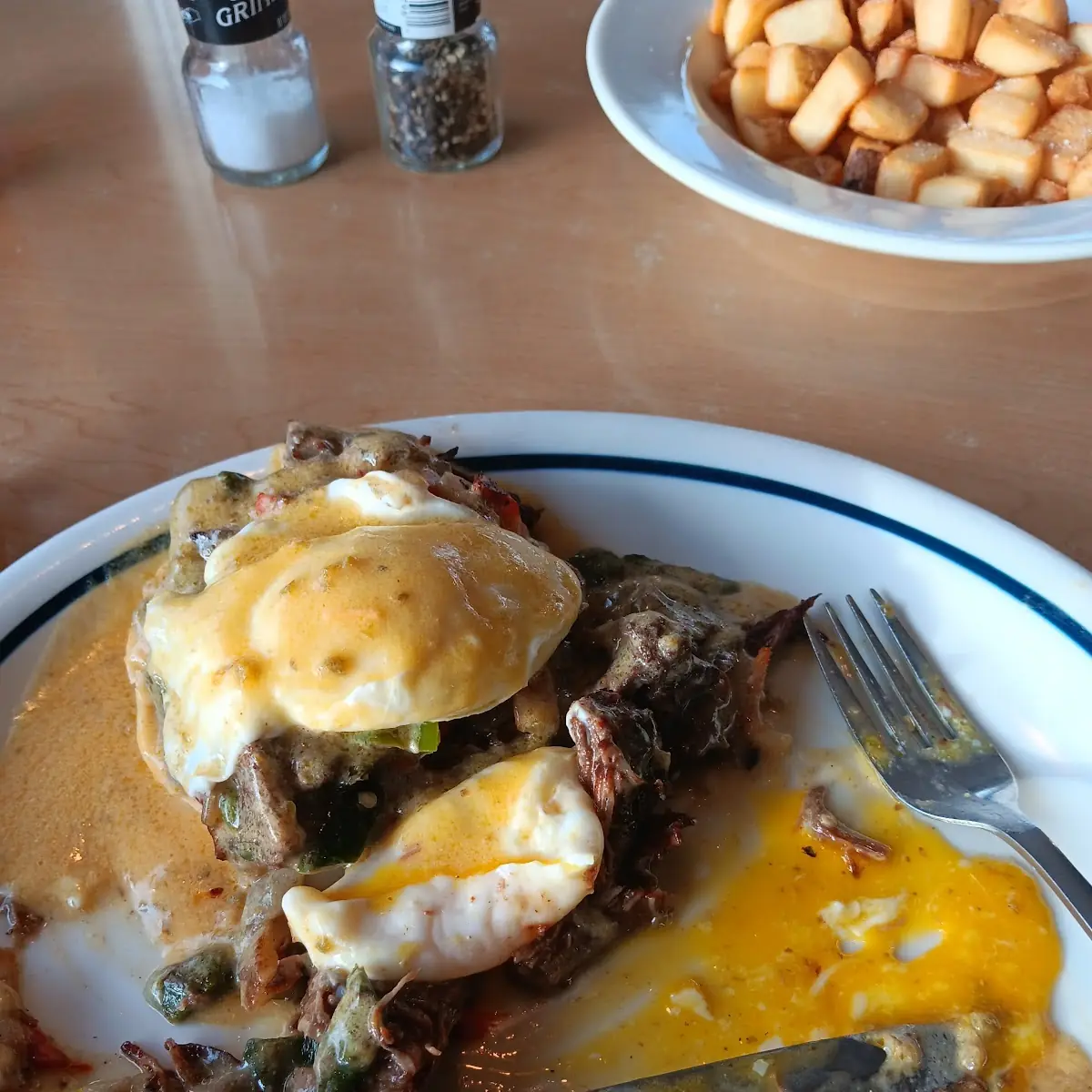 Steak Tips Eggs Benedict