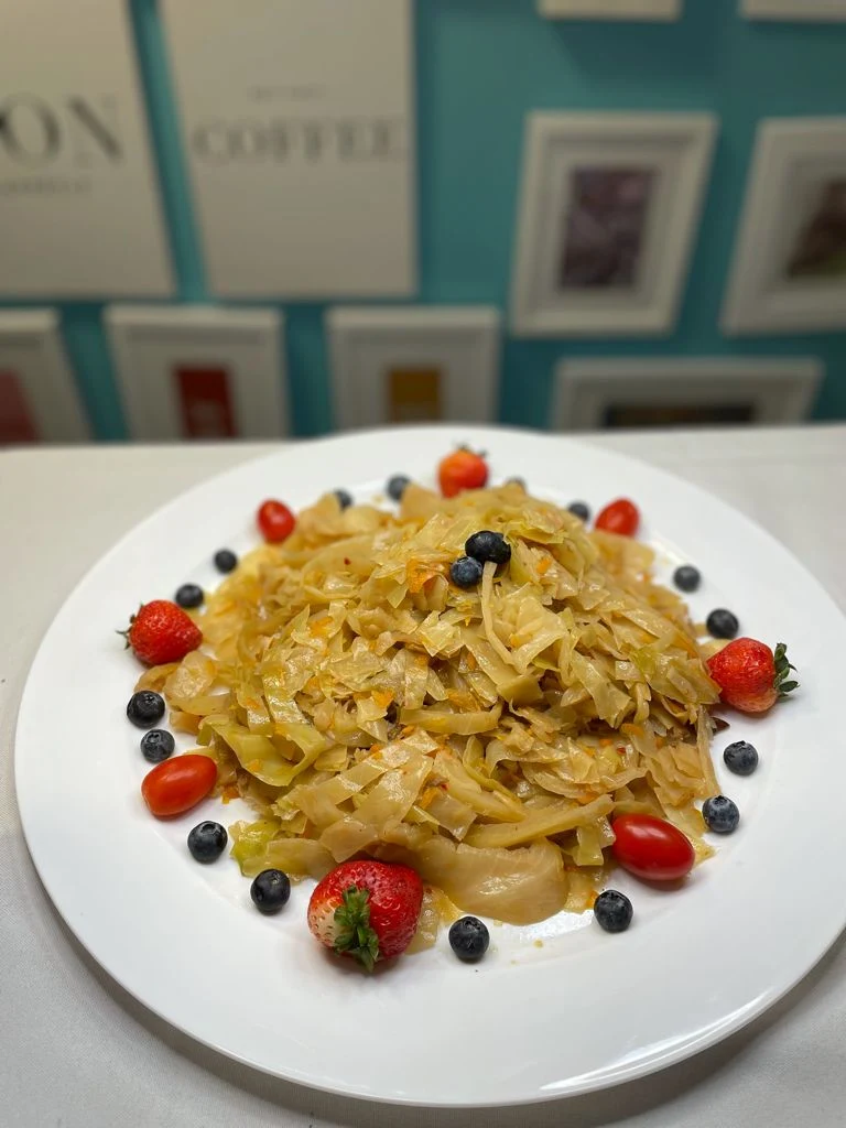 Stewed Cabbage, Sweet & Sassy (Authentic Caribbean/Fusions Breakfast)