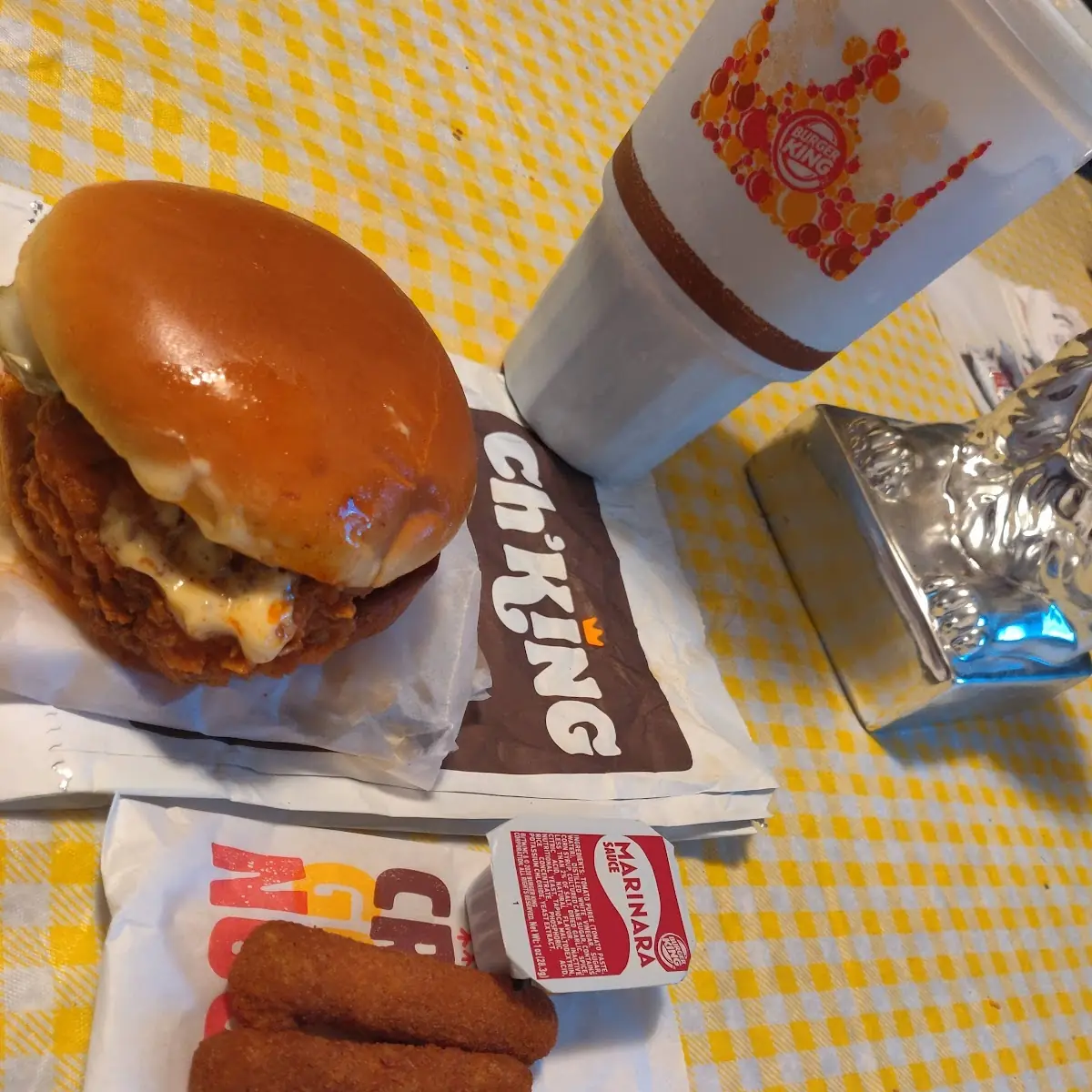 Chicken King Sandwich with Cheese Sticks