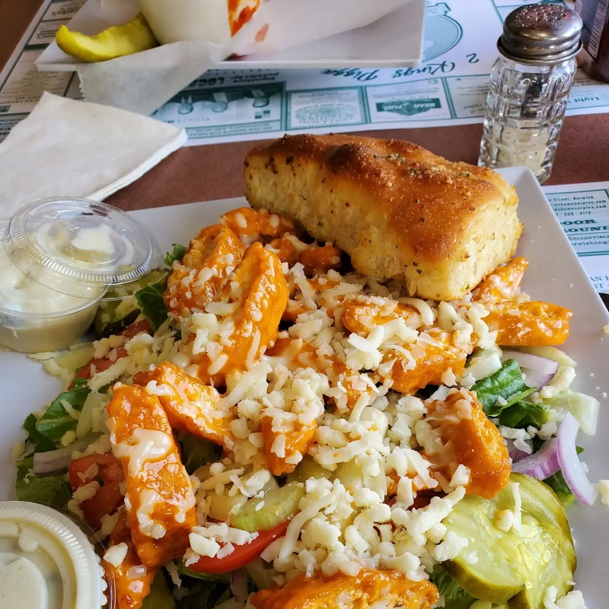 Crispy Chicken Buffalo Salad