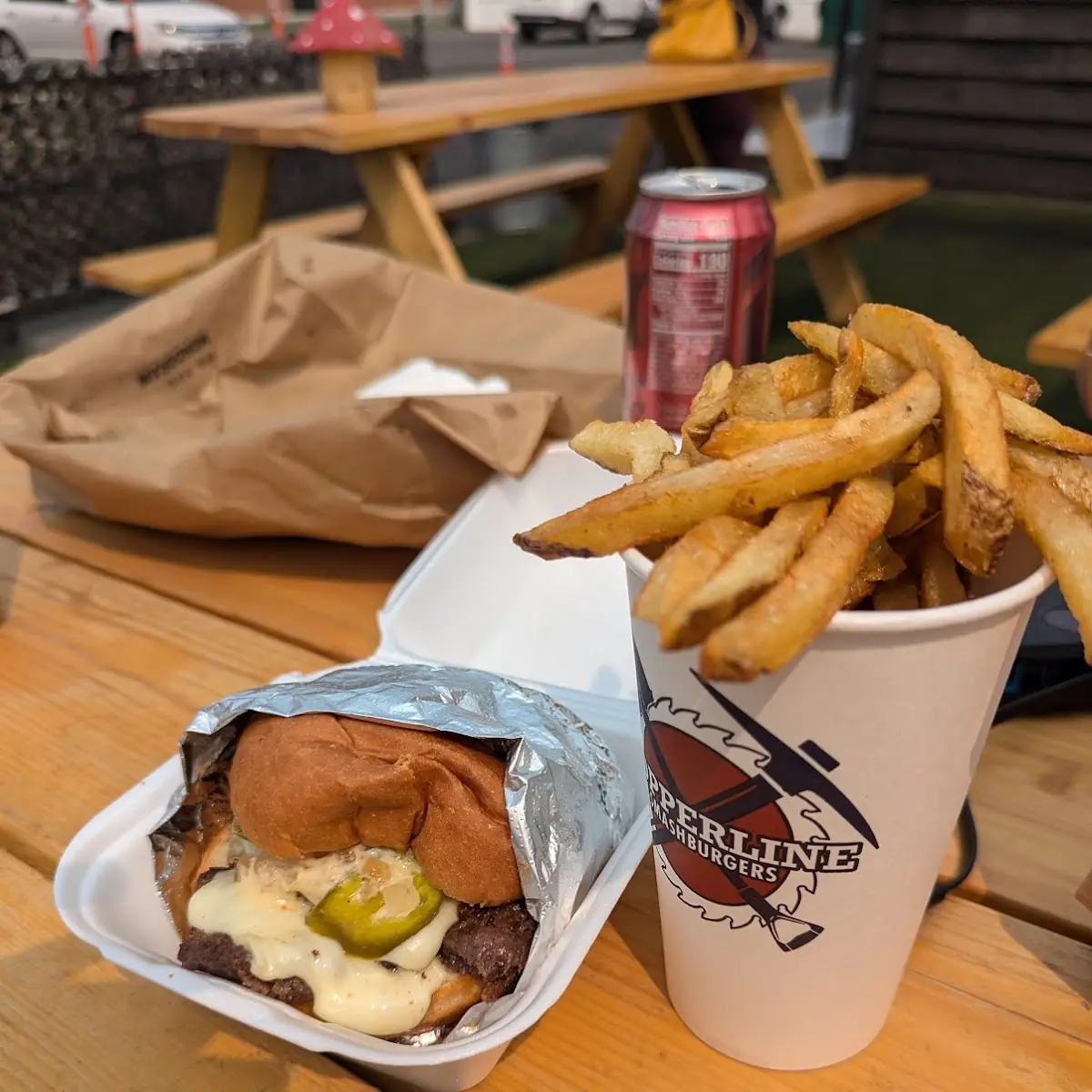 Mushroom Swiss Burger Plus Jalapenos