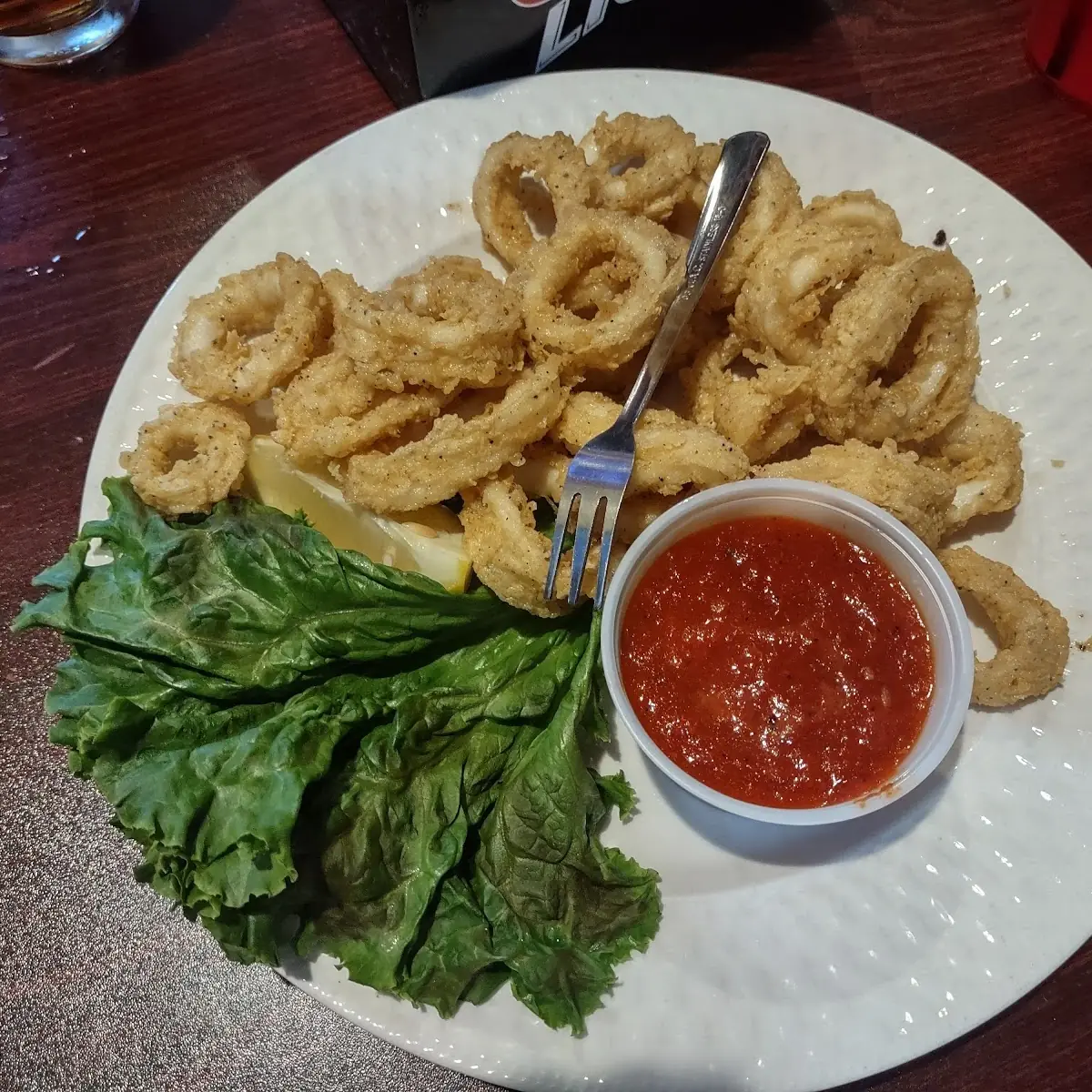 Fried Calamari with Hot Sauce