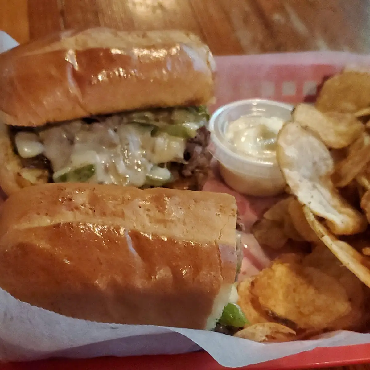 Philly Cheese Steak with Homemade Chips