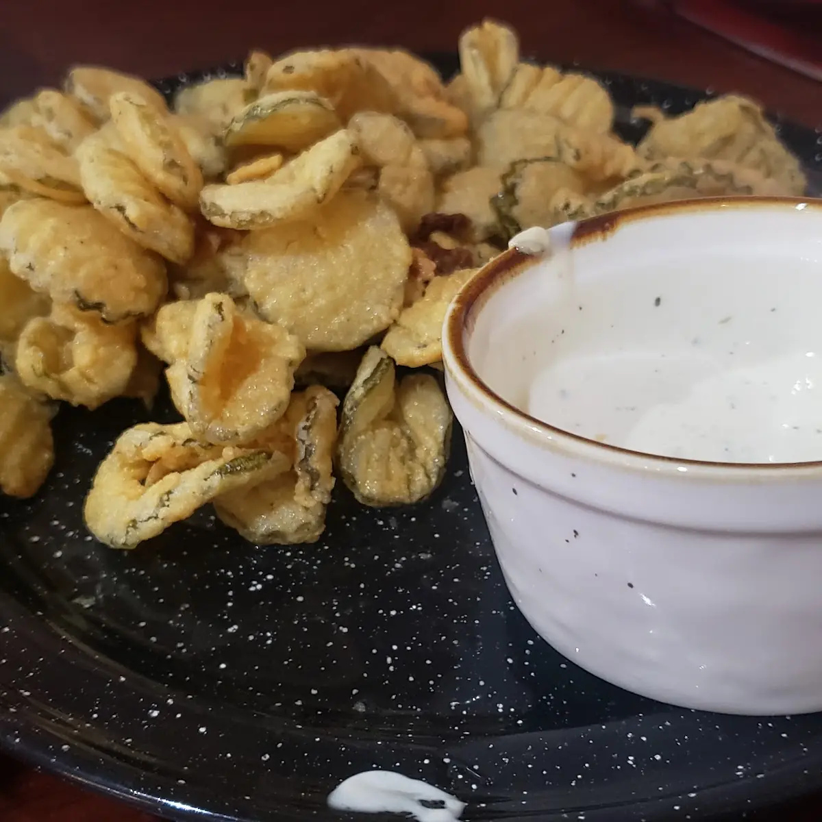 Fried Pickles with Ranch Dressing