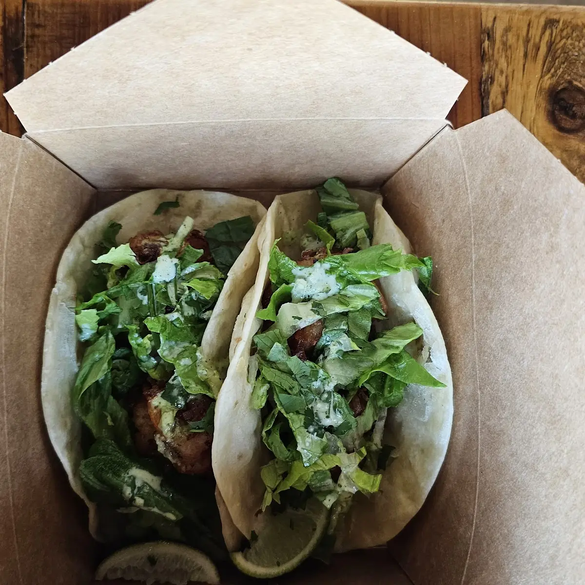 Fried Shrimp Tacos with Lime