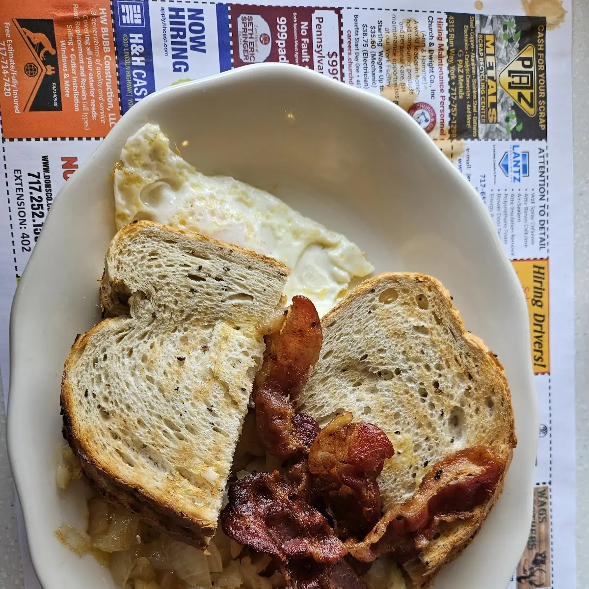 Ham Bacon Sausage or Scrapple