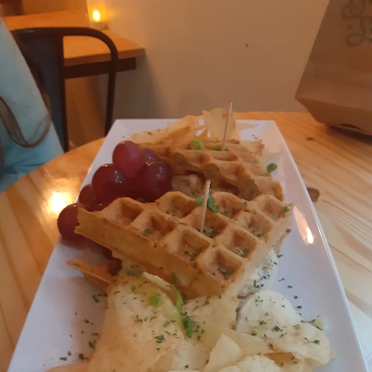 Tuna Salad Waffle Sandwich