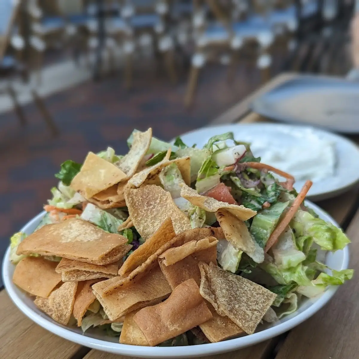 Fattoush Salad with Pita Chips