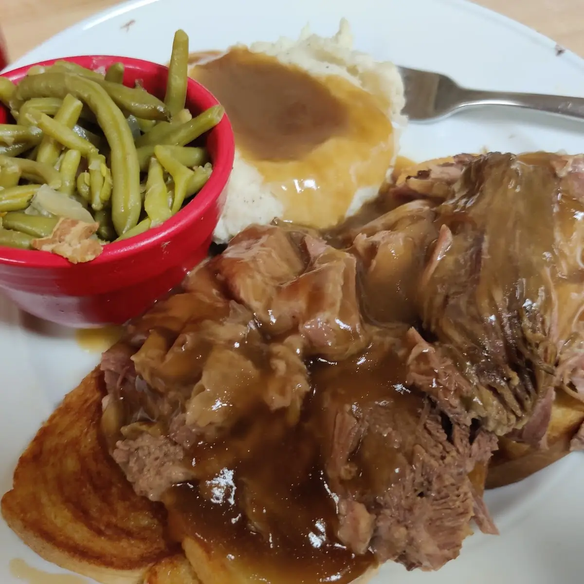 Open Faced Hot Roast Beef