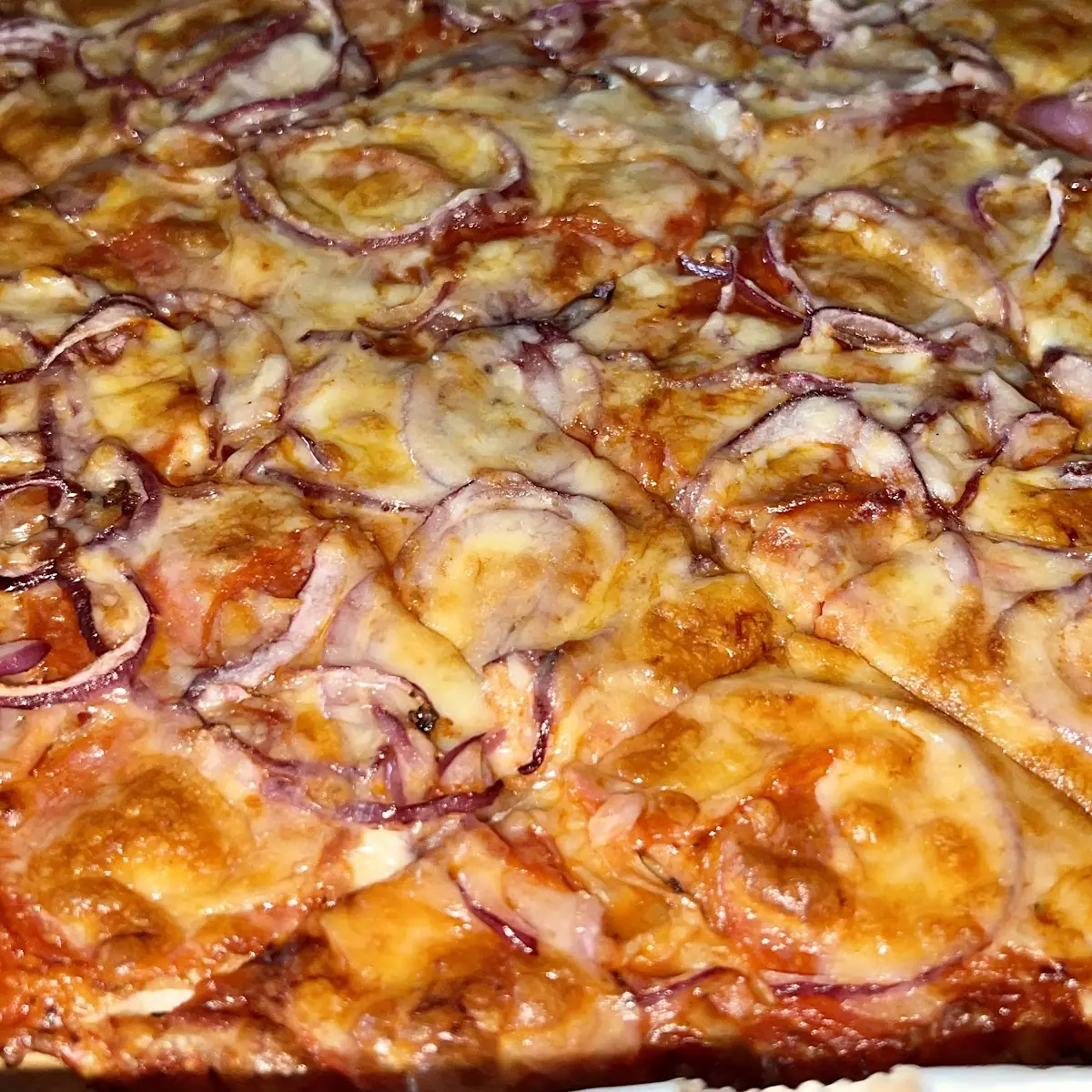 Pepperoni and Onion Pizza