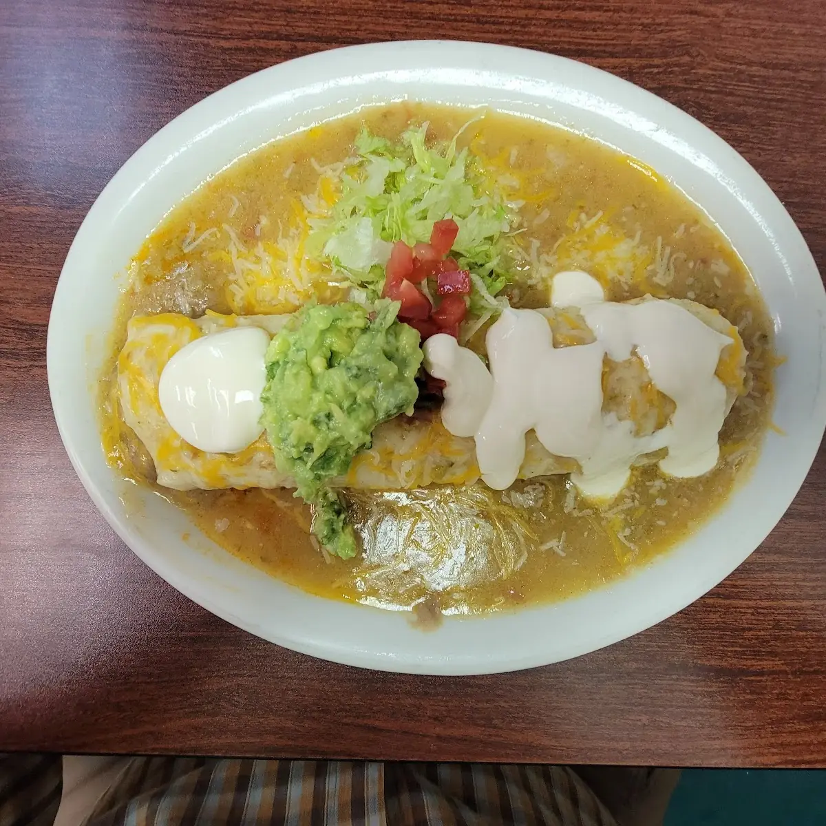 Chorizo Breakfast Burrito Smothered