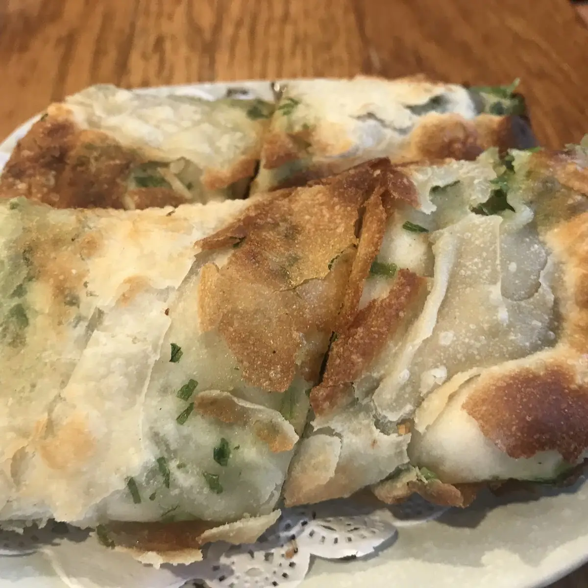 Sliced Beef Wrapped in Scallion Pancake