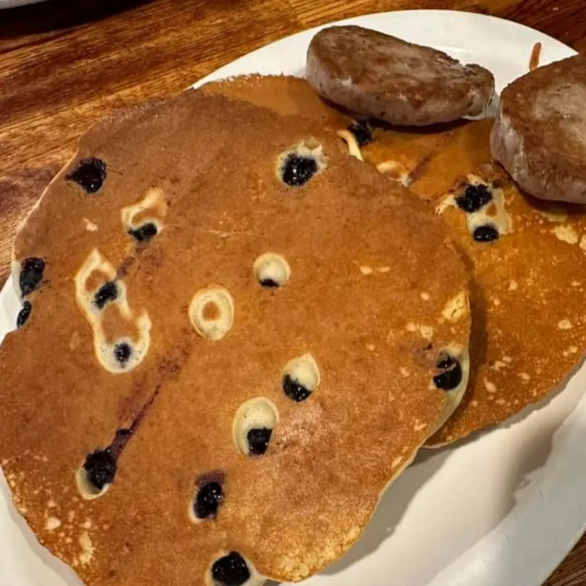Blueberry Pancakes & Sausage Patties