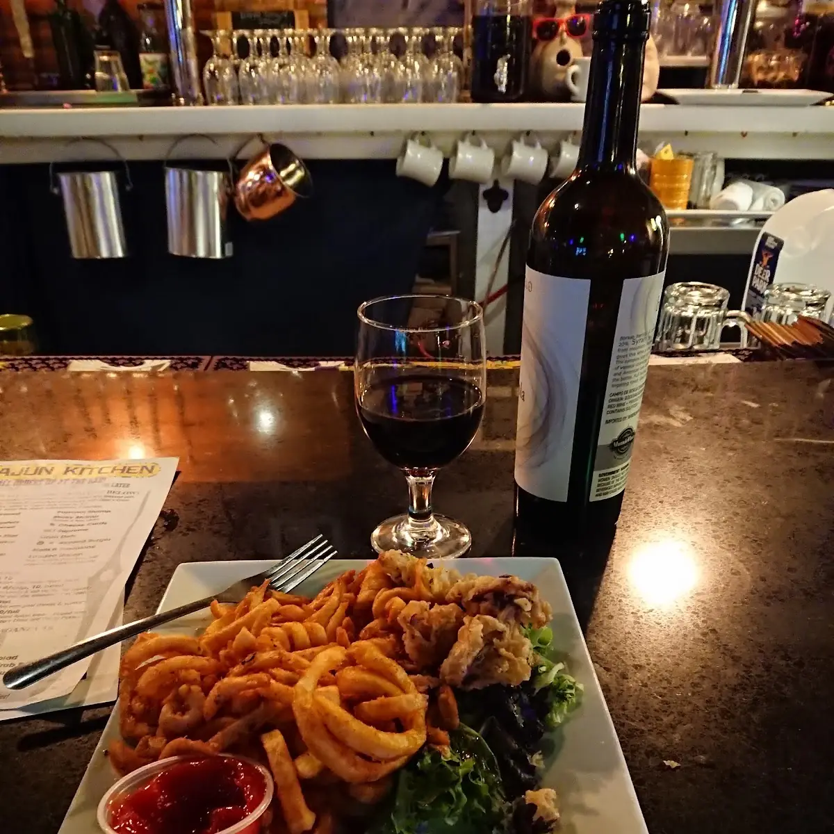 Fried Oysters with Curly Fries