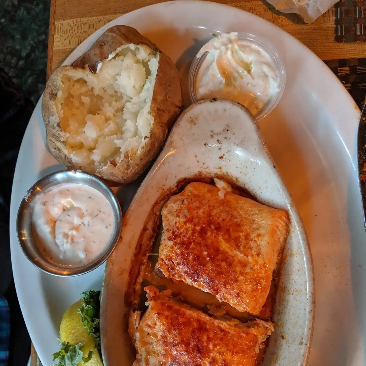 Salmon with Baked Potato